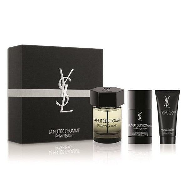 Yves Saint Laurent Ysl La Nuit De L'Homme For Men Eau de Toilette 100 ml / 3.4 oz Three Piece Gift Set