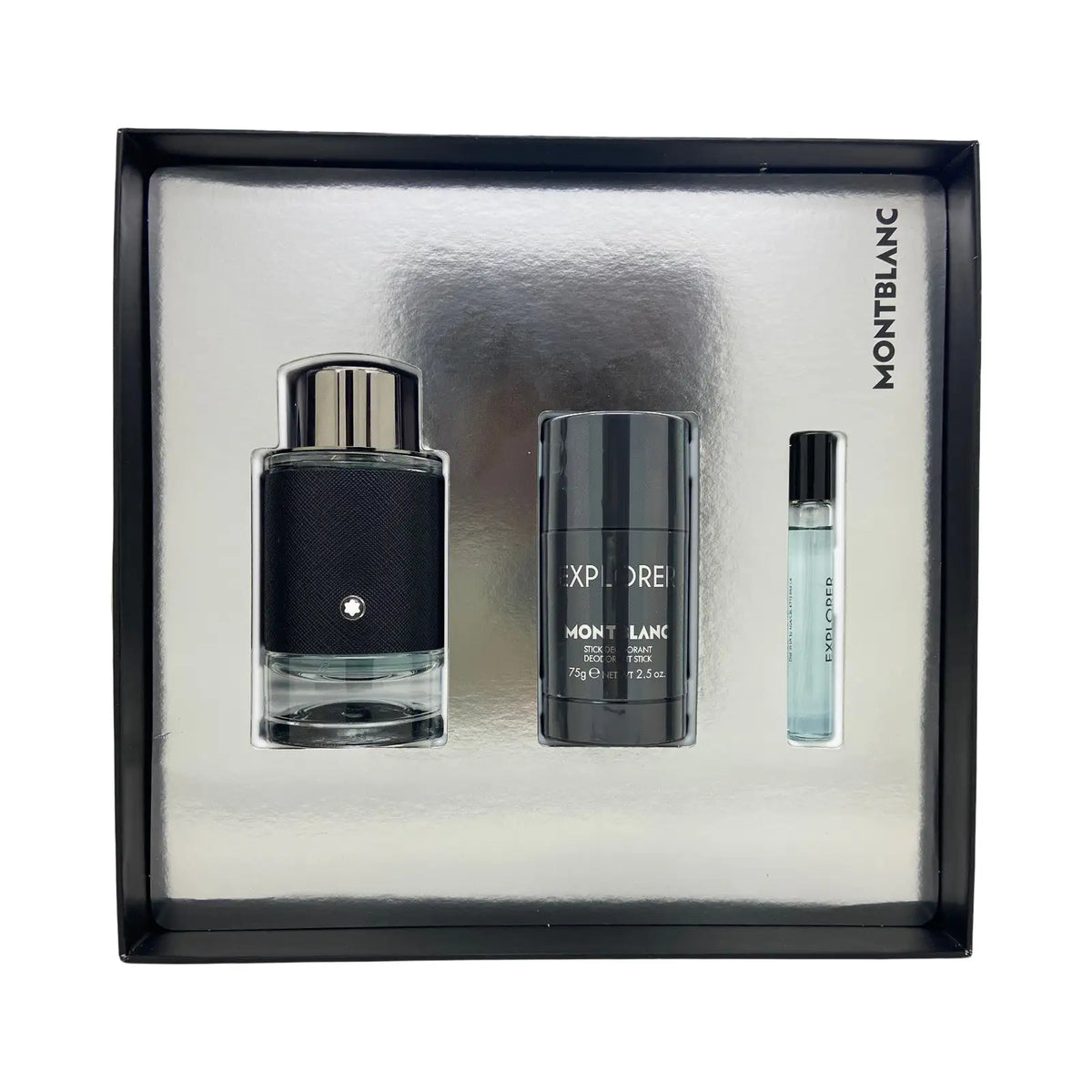 Mont Blanc Explorer Pour Homme Eau de Parfum  100 ml / 3.4 oz Ensemble Cadeau Trois Produits      MONT BLANC