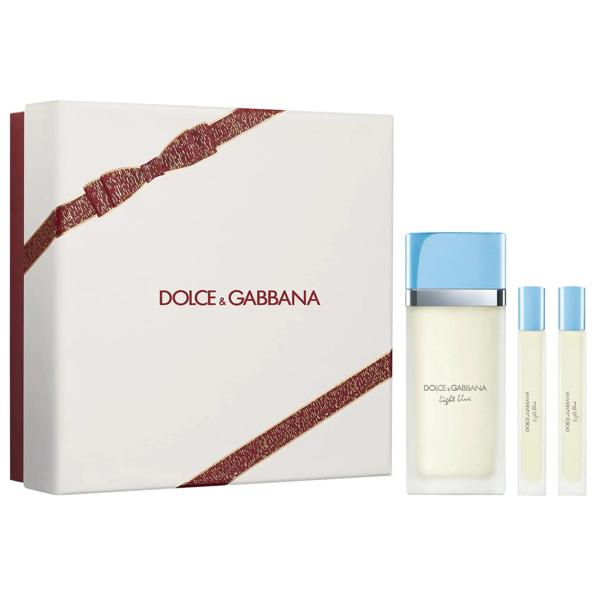 Dolce & Gabbana Light Blue Pour Femme Eau de Toilette  100 ml / 3.3 oz Ensemble Cadeau Trois Produits TS10+TS10      DOLCE & GABBANA