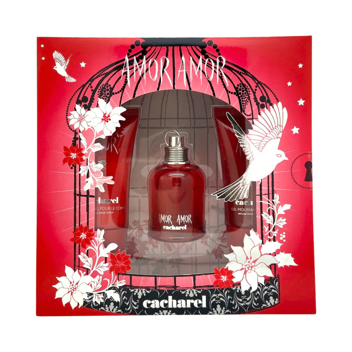Cacharel Amor Amor Pour Femme Eau de Toilette  50 ml / 1.7 oz Ensemble Cadeau Trois Produits      CACHAREL